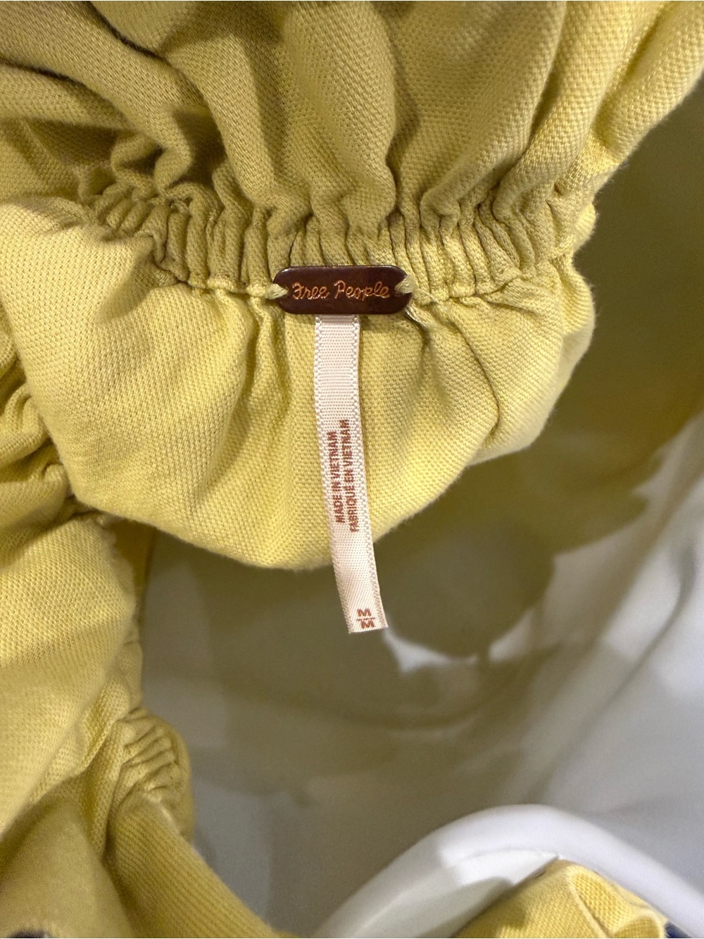 Free People Yellow Off-Shoulder Ruffle Mini Dress - Picture 5 of 5